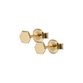 CLUSE Essentielle Goudkleurige Hexagon Oorknopjes CLJ51006