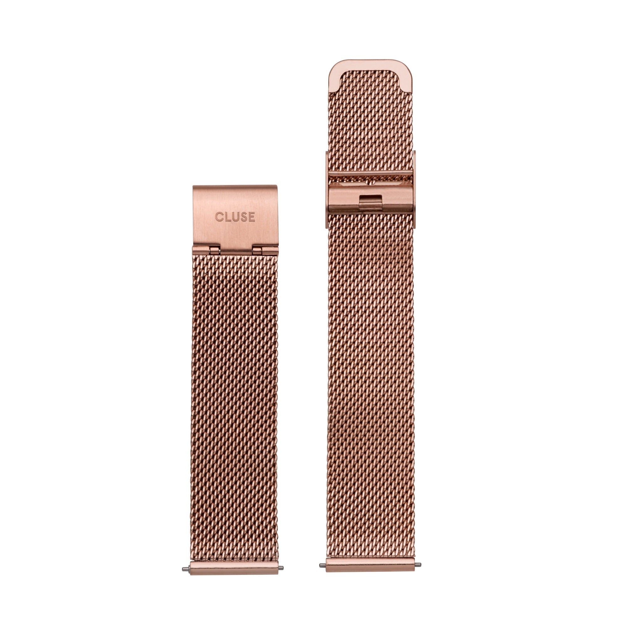 CLUSE roségoudkleurige mesh horlogeband 18 mm CS1401101010