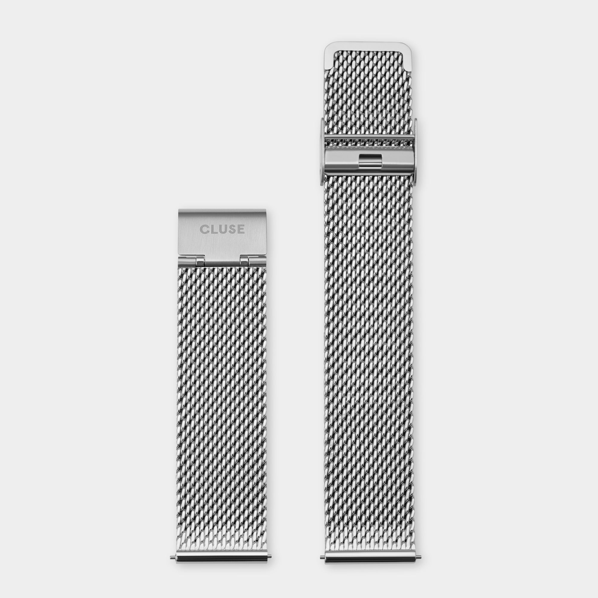 CLUSE Zilverkleurige Mesh Horlogeband 20 mm CS1401101061