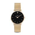 CLUSE Minuit Goudkleurig Horloge met Zwarte Wijzerplaat CW0101203017