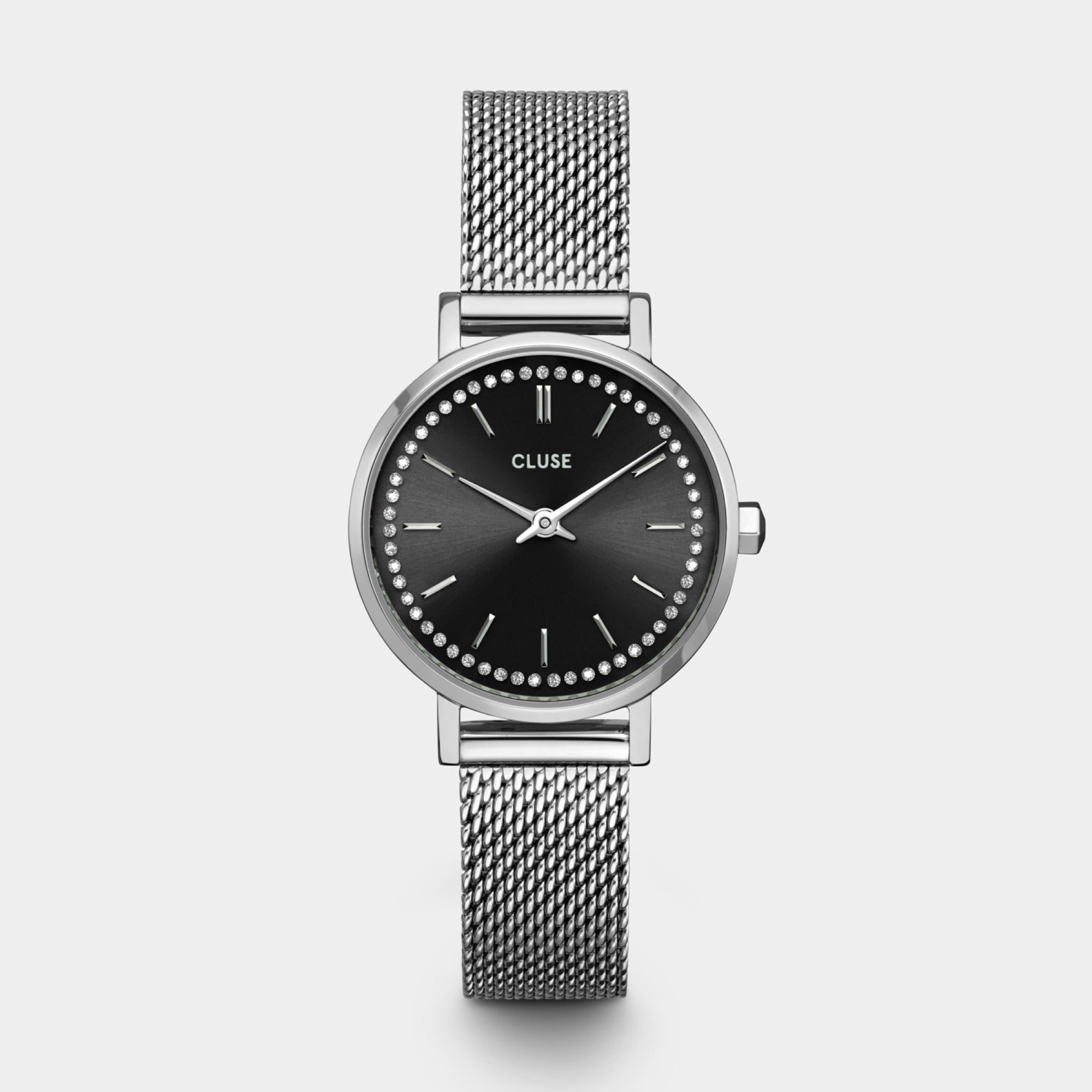 CLUSE Boho Chic Petite Zilverkleurig Horloge met Kristallen CW10502