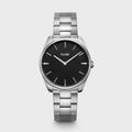 CLUSE Féroce Zilverkleurig Horloge met Zwarte Wijzerplaat CW11103