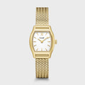 Tonnette Mini CW16501 – goudkleurig horloge met witte wijzerplaat