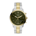Fossil Neutra bicolor herenchronograaf met groene wijzerplaat FS6189