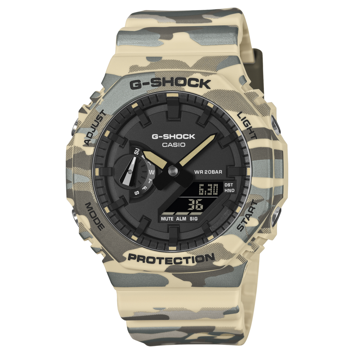 G-SHOCK GA-2100CM Camouflage Horloge Beige GA-2100CM-5AER