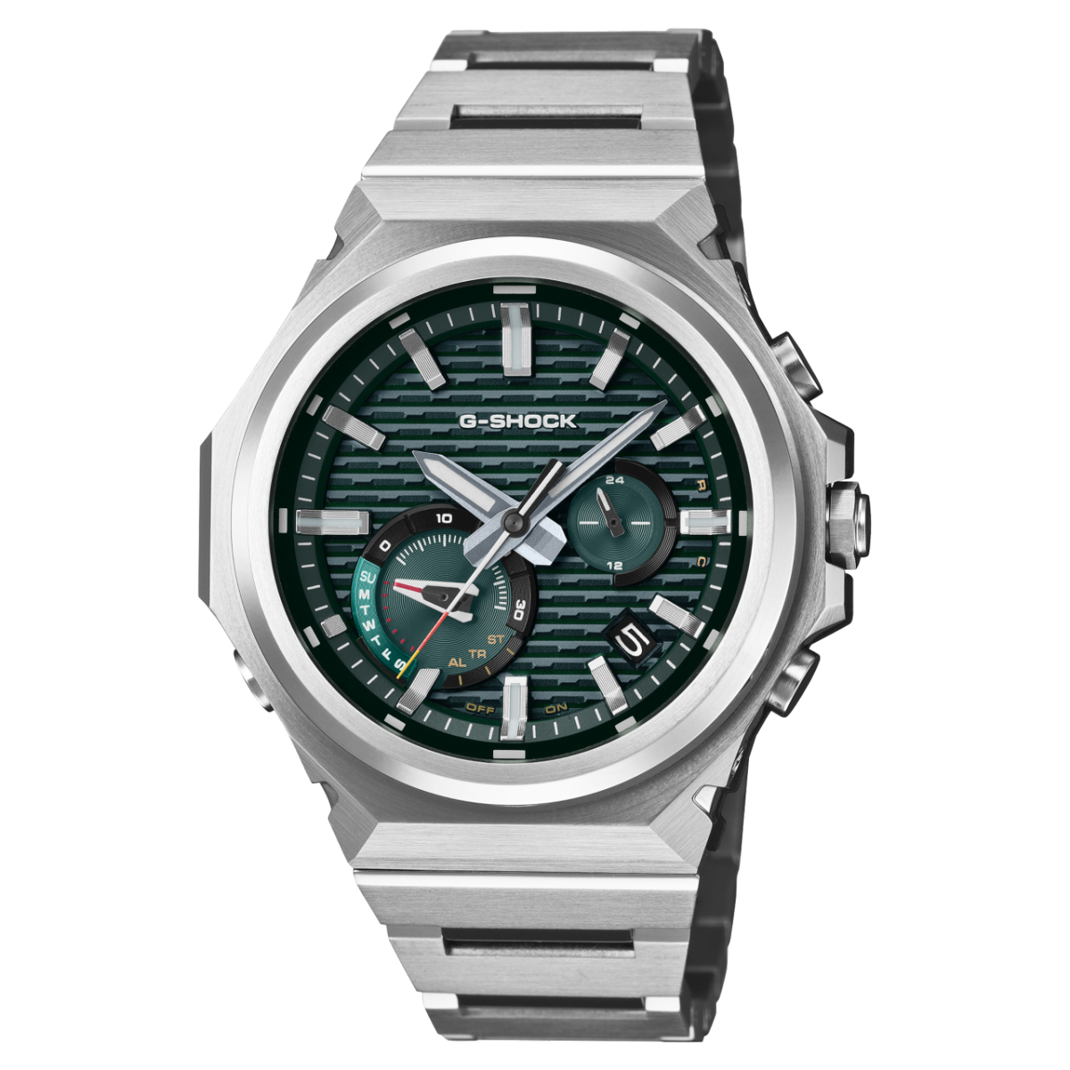 G-SHOCK G-STEEL Zilverkleurig Horloge met Groene Wijzerplaat GST-B1000D-3AER
