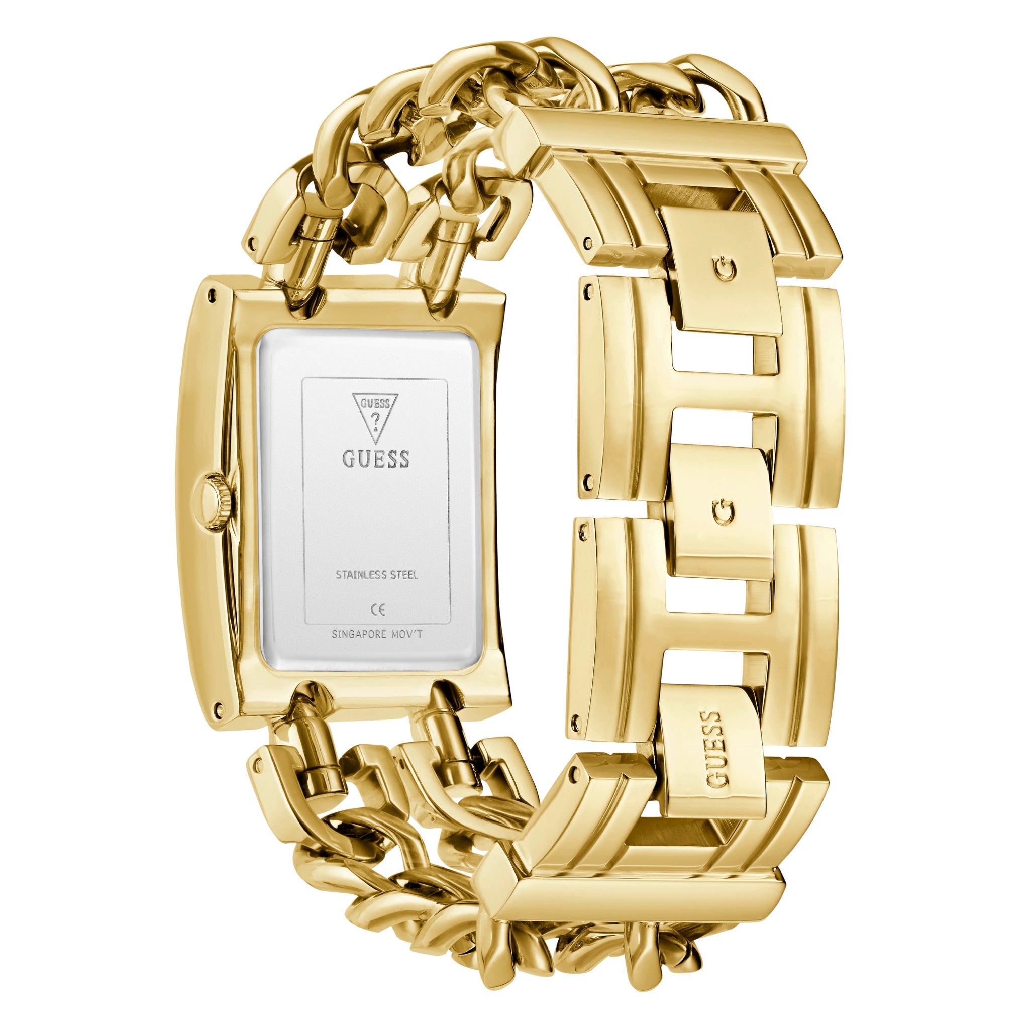 GUESS Mod Heavy Metal Goudkleurig Dames Horloge GW0740L3 lifestyle foto E