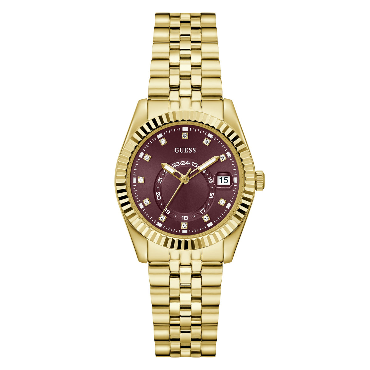 GUESS Jada goudkleurig dameshorloge GW0936L2 voorzijde