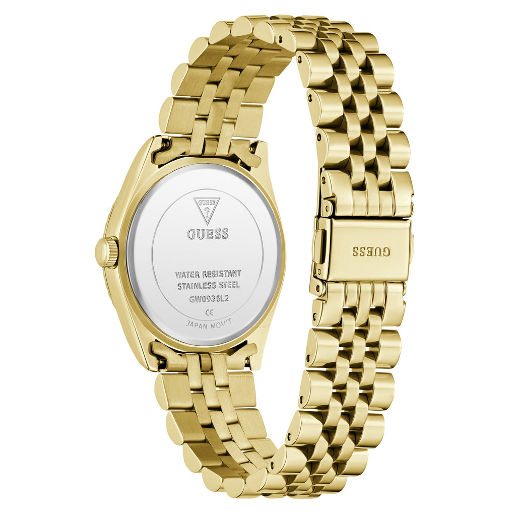 GUESS Jada goudkleurig dameshorloge GW0936L2 achterzijde
