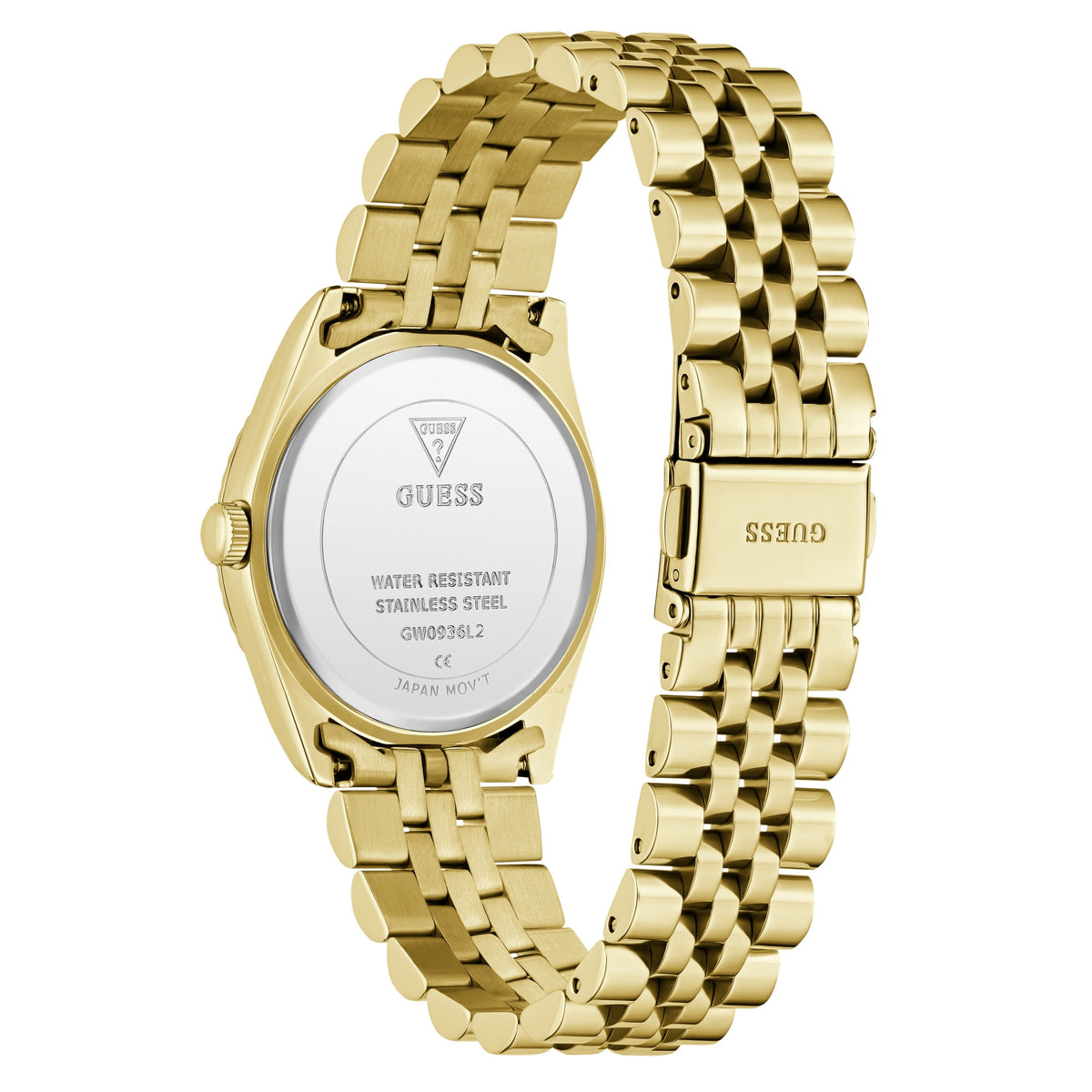 GUESS Jada goudkleurig dameshorloge GW0936L2 achterzijde