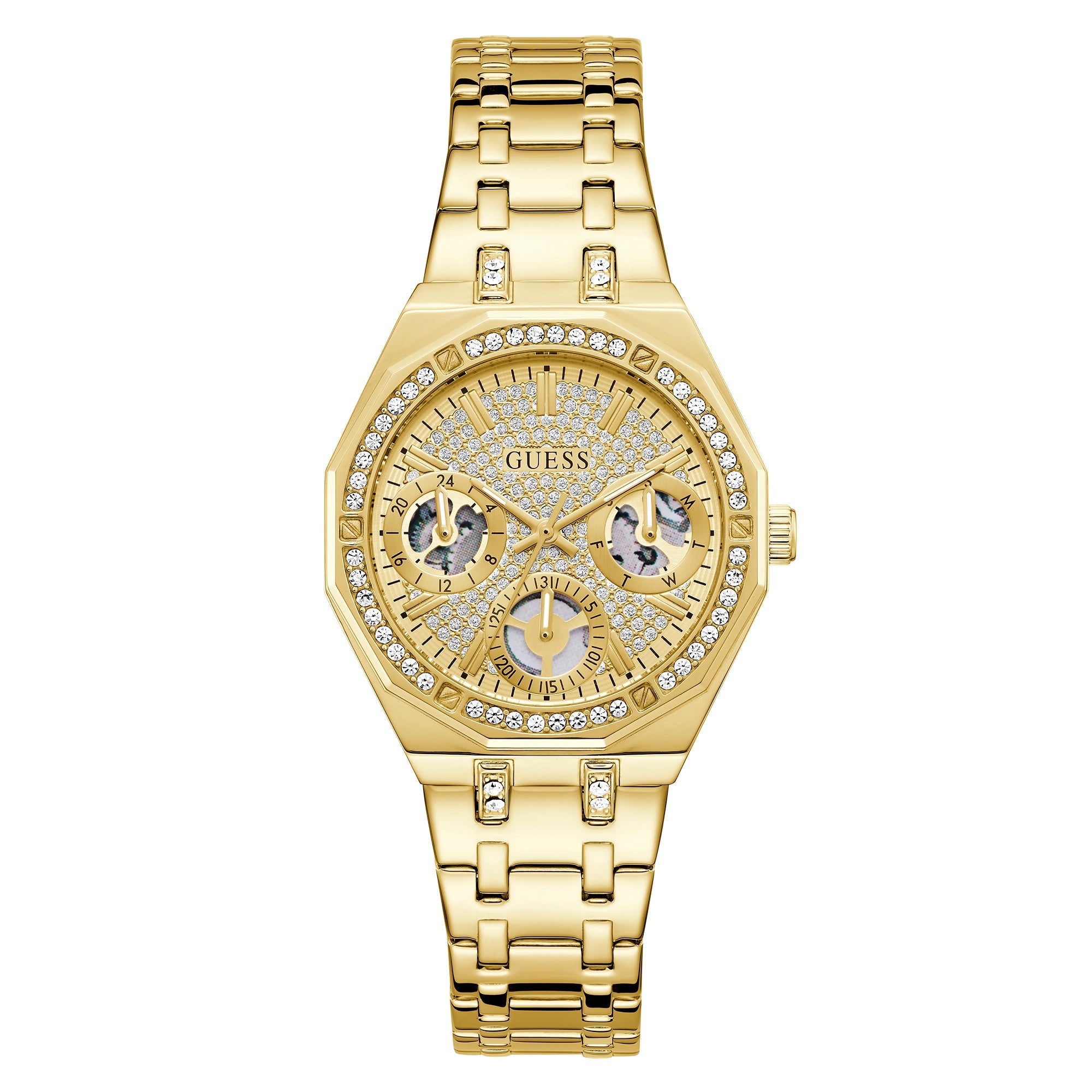 GUESS Quinn Goudkleurig Dames Horloge GW0988L2