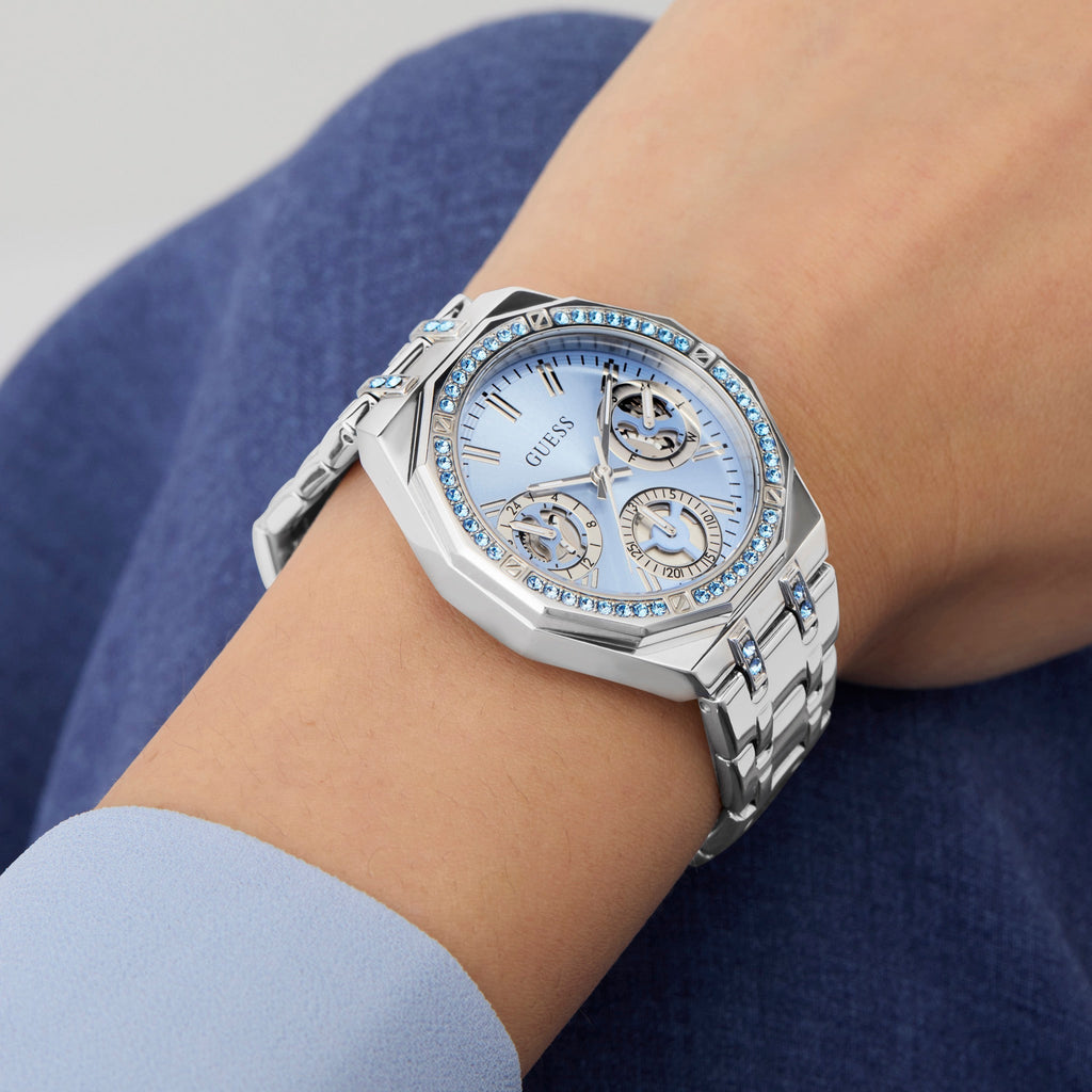 GUESS Quinn Zilverkleurig Dames Horloge GW1009L1 lifestyle N