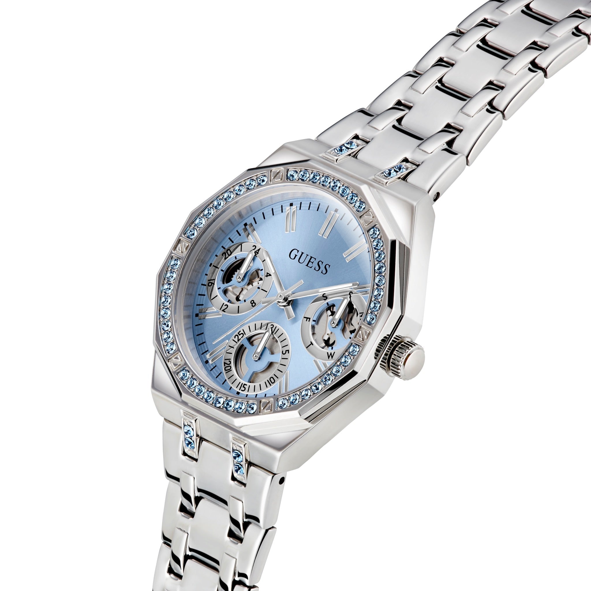 GUESS Quinn Zilverkleurig Dames Horloge GW1009L1 lifestyle P