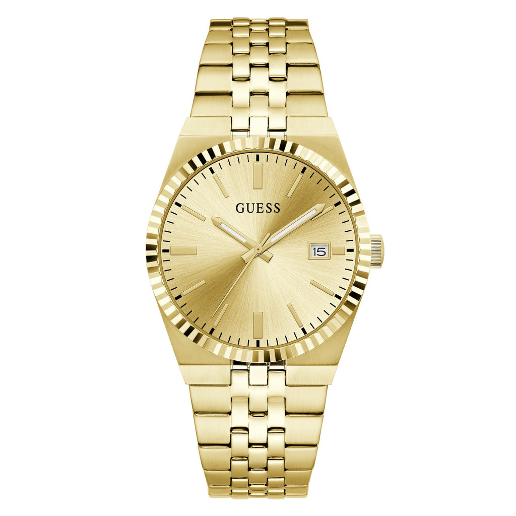 GUESS Dress goudkleurig herenhorloge GW1153G2 voorzijde