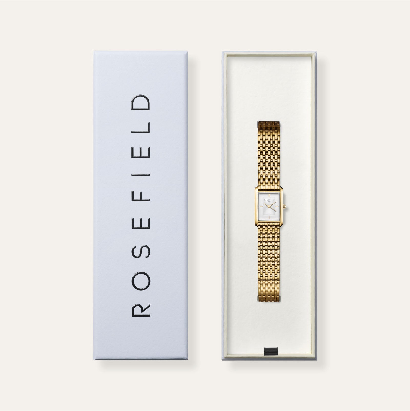 Rosefield Heirloom Goudkleurig Dames Horloge HWGSG-H01 verpakking