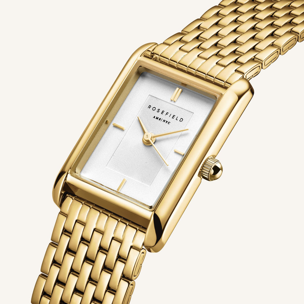 Rosefield Heirloom Goudkleurig Dames Horloge HWGSG-H01 wijzerplaat