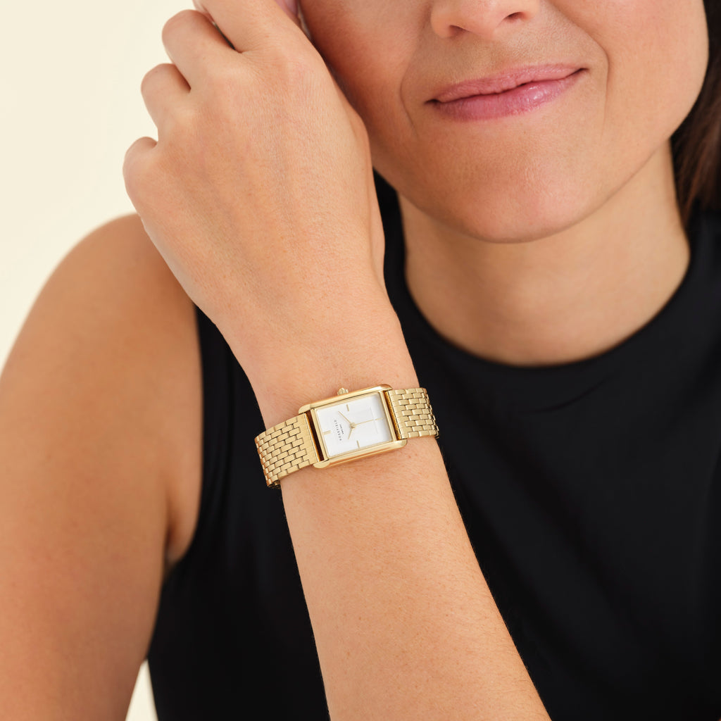 Rosefield Heirloom Goudkleurig Dames Horloge HWGSG-H01