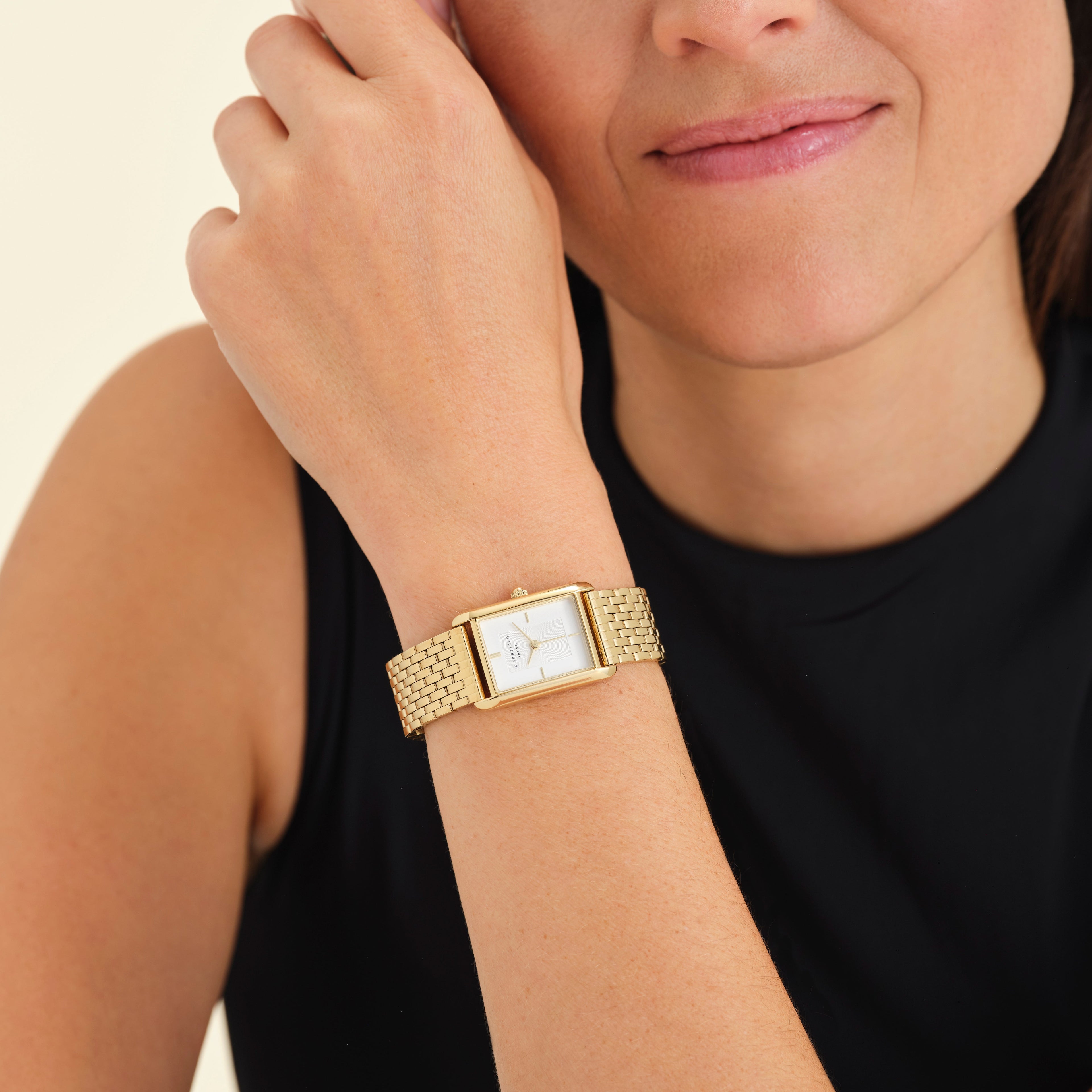 Rosefield Heirloom Goudkleurig Dames Horloge HWGSG-H01