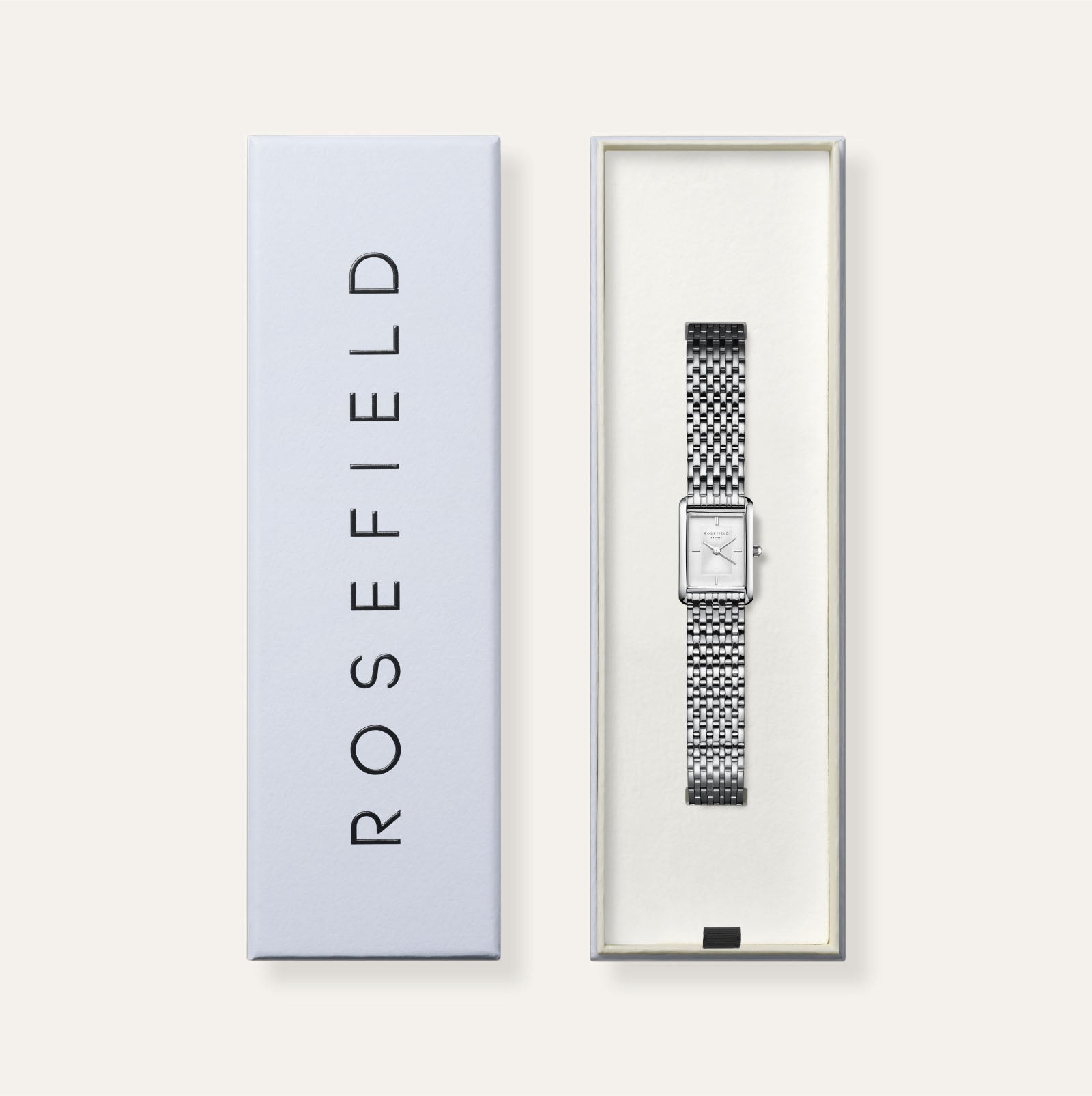 Rosefield Heirloom Zilverkleurig Dames Horloge HWSSS-H02 verpakking