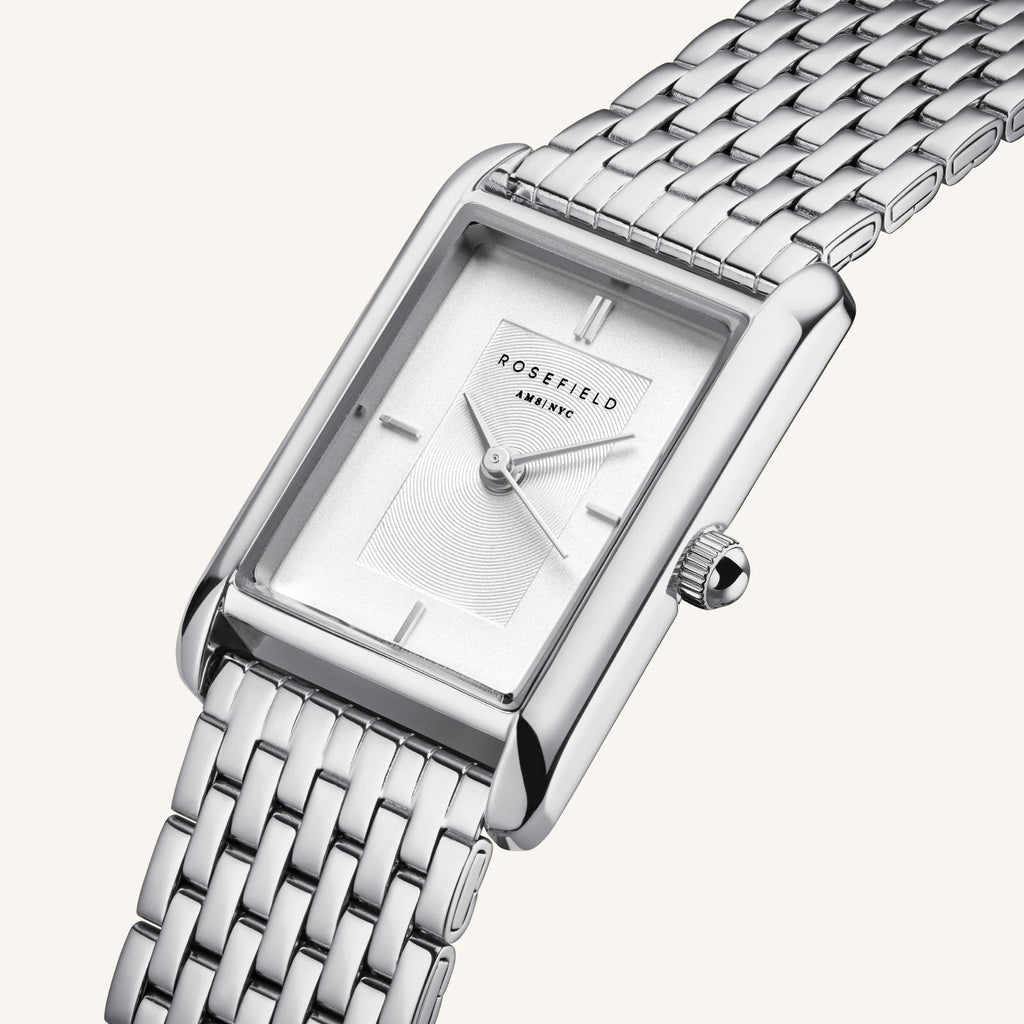 Rosefield Heirloom Zilverkleurig Dames Horloge HWSSS-H02 wijzerplaat