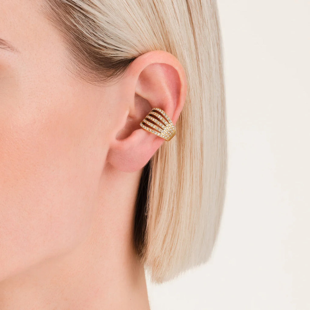 Caged Crystal Earcuff JECCG-J1032