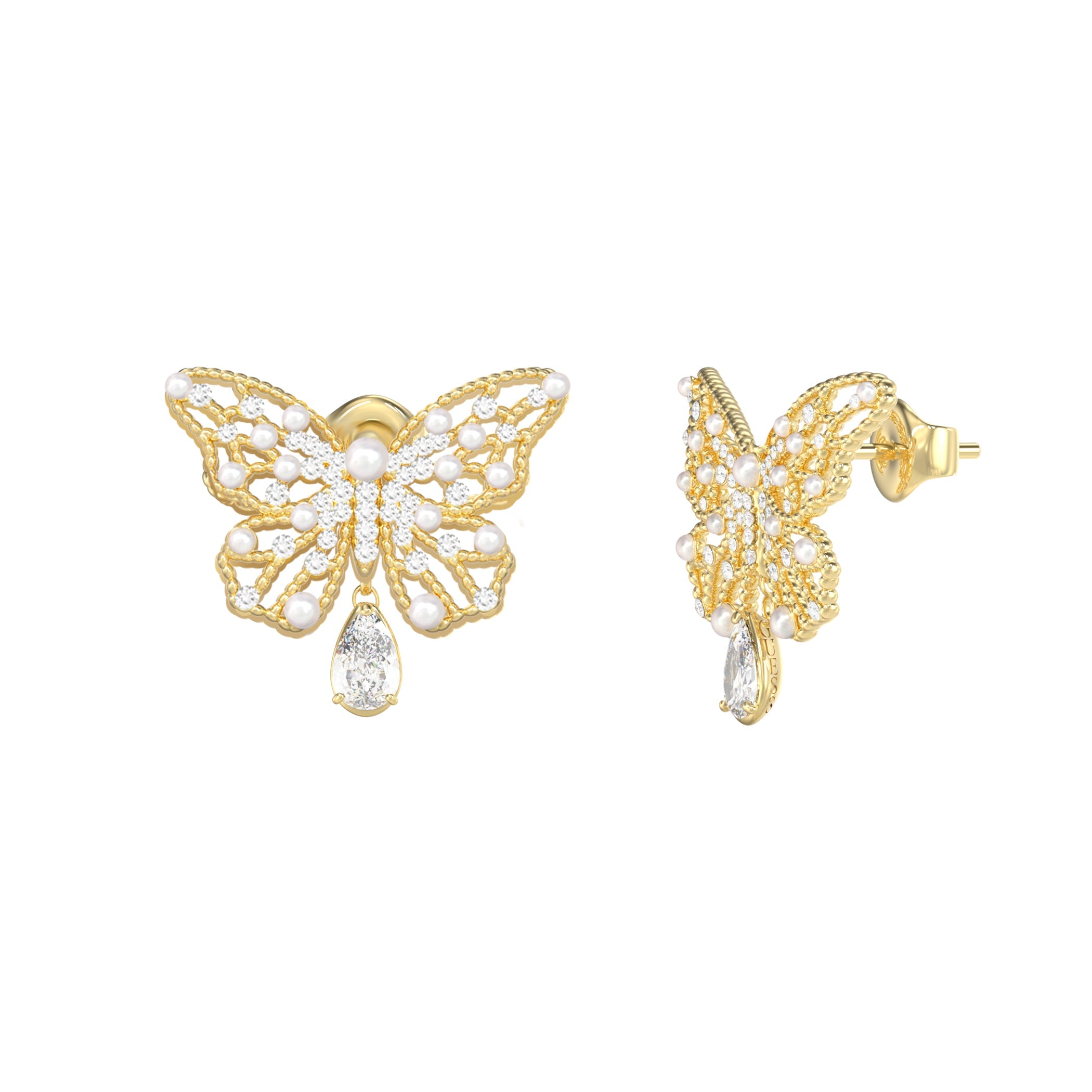 GUESS Goudkleurige Oorbellen JUBE06117JWYGT-U