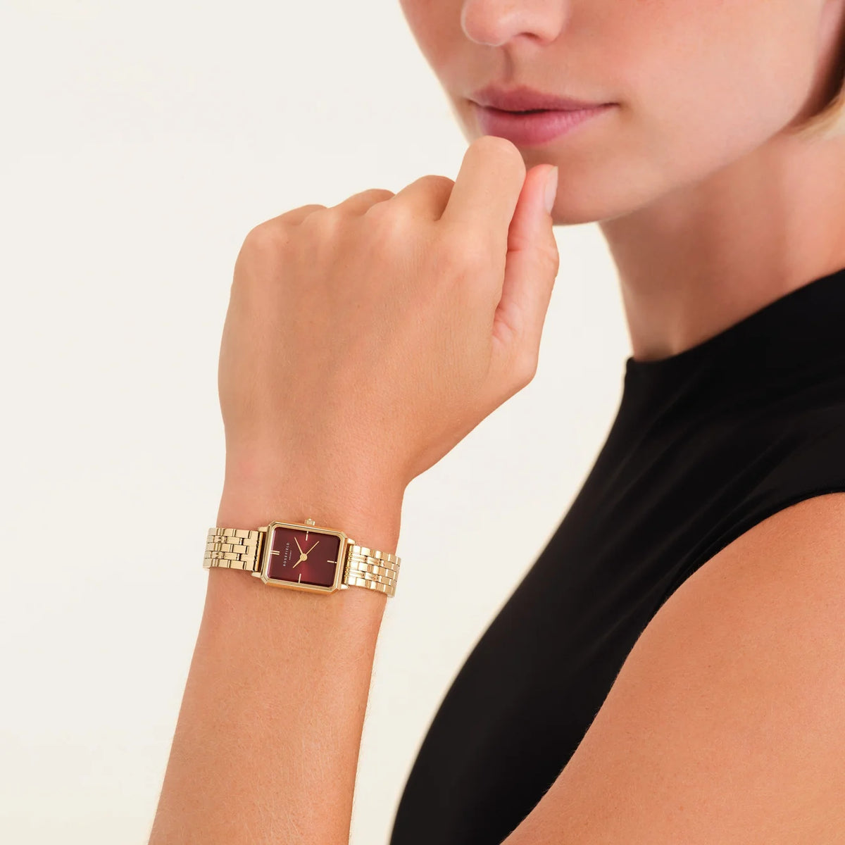 Octagon XS Burgundy Sunray Steel Gold