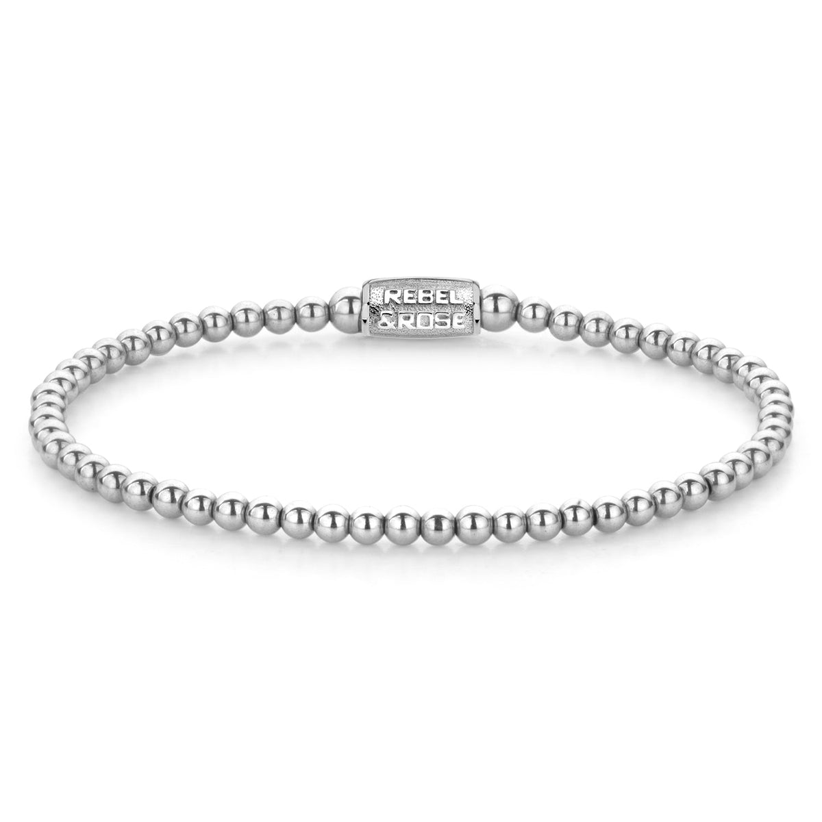 Rebel & Rose Silver Shine armband 3 mm - zilverkleurig