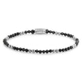 Rebel & Rose Black & Silver-coloured Glam Rocks armband 3 mm - zilverkleurig en zwart