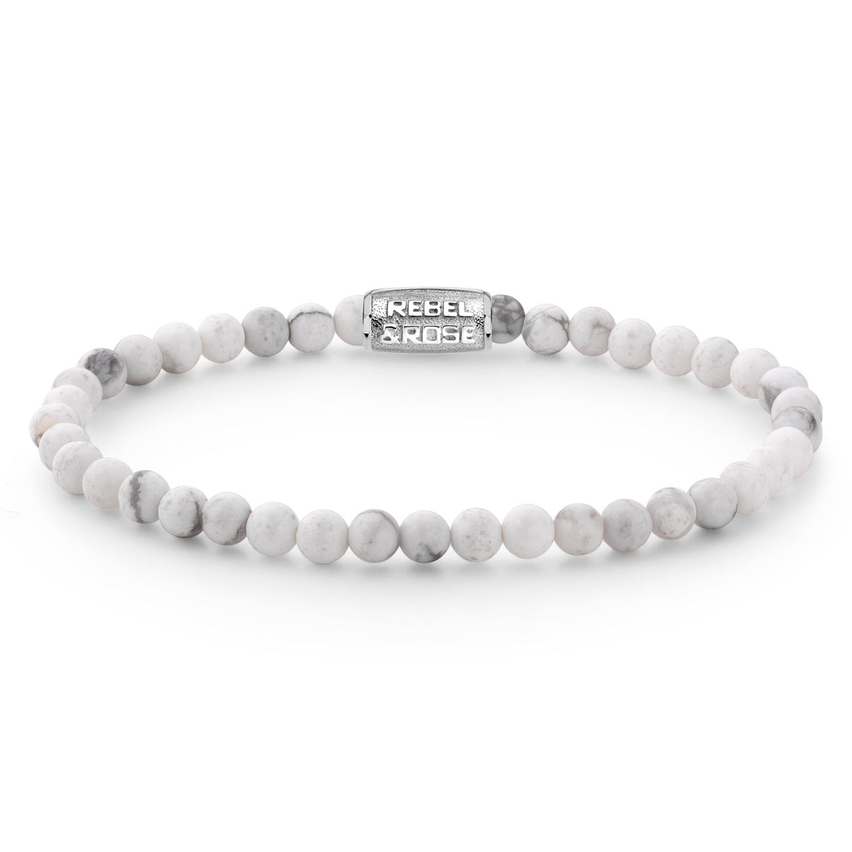 Rebel & Rose Virgin White armband 4 mm - wit