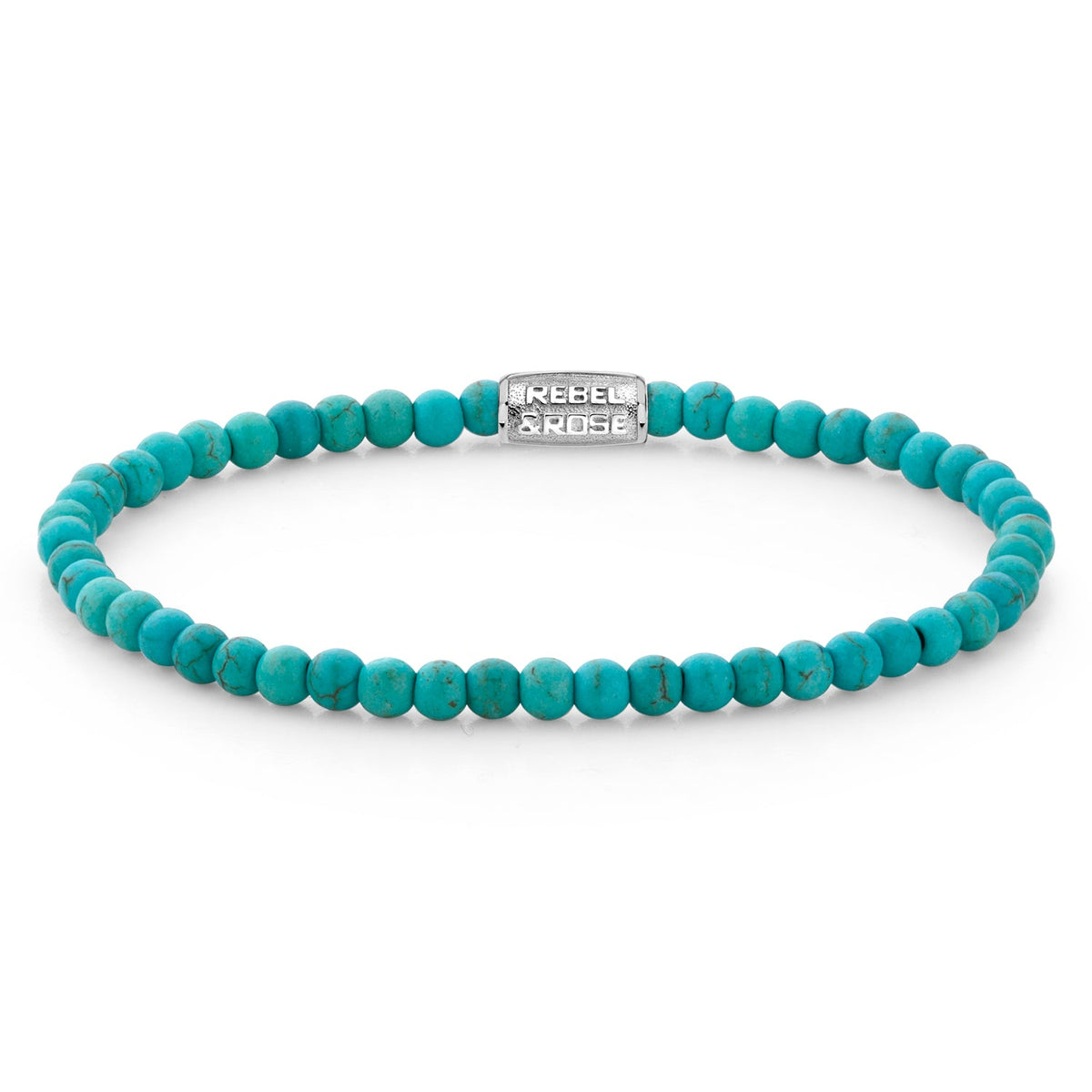 Rebel & Rose Turquoise Delight armband 4 mm - blauw
