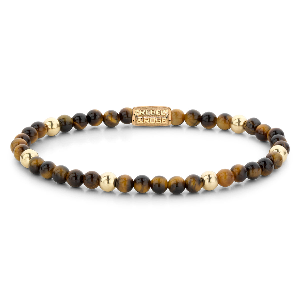 Rebel & Rose Mix Tiger Lily armband 4 mm - goudkleurig