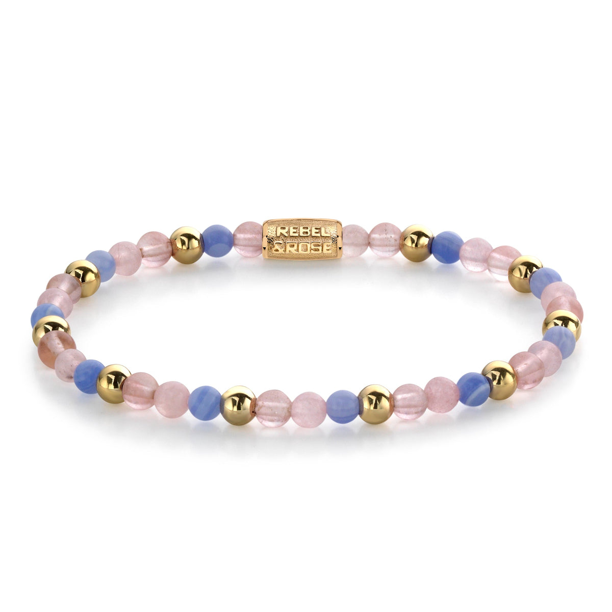 Rebel & Rose Blue Gold kralenarmband
