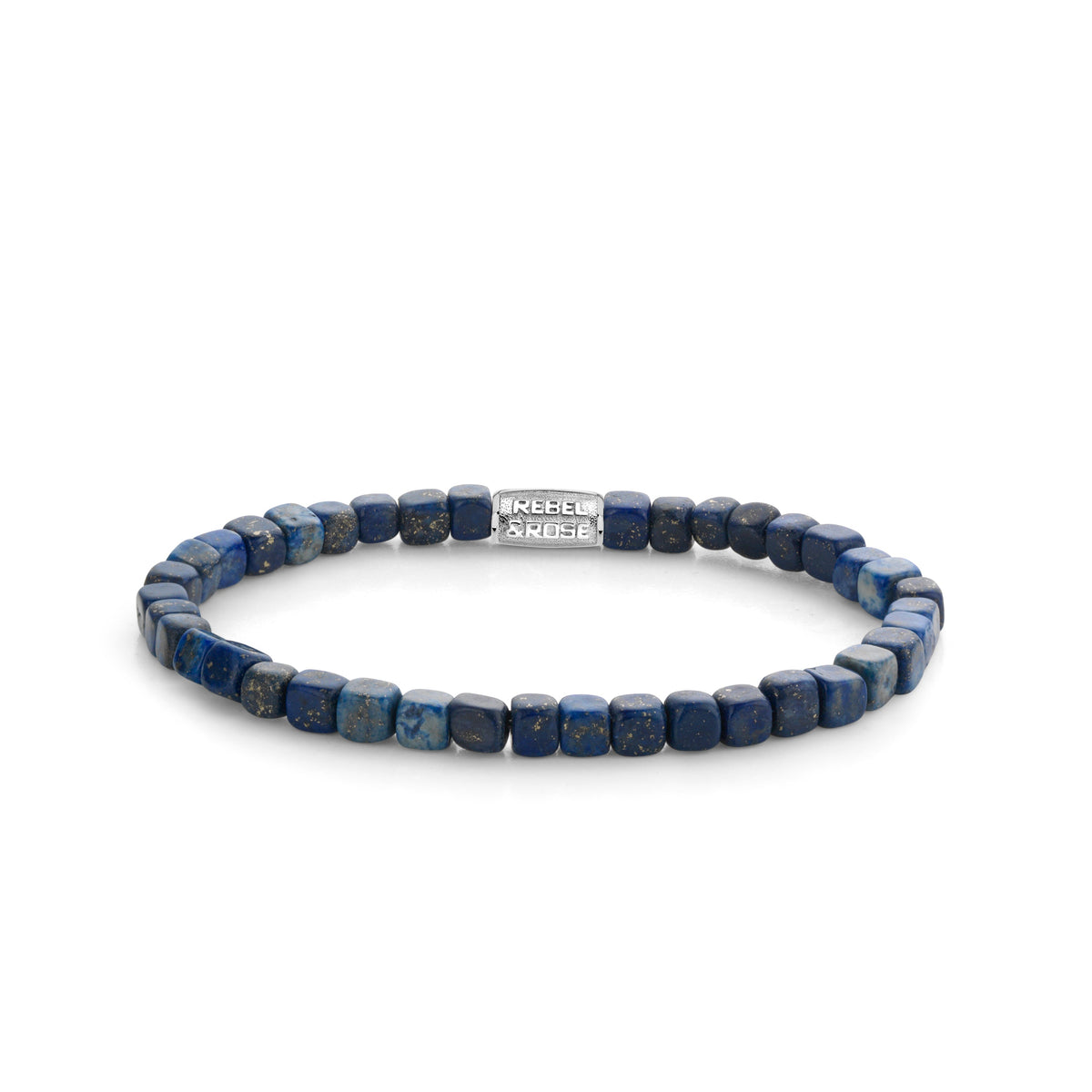 Rebel & Rose Roll The Dice - Lapis Lazuli armband 4 mm - blauw