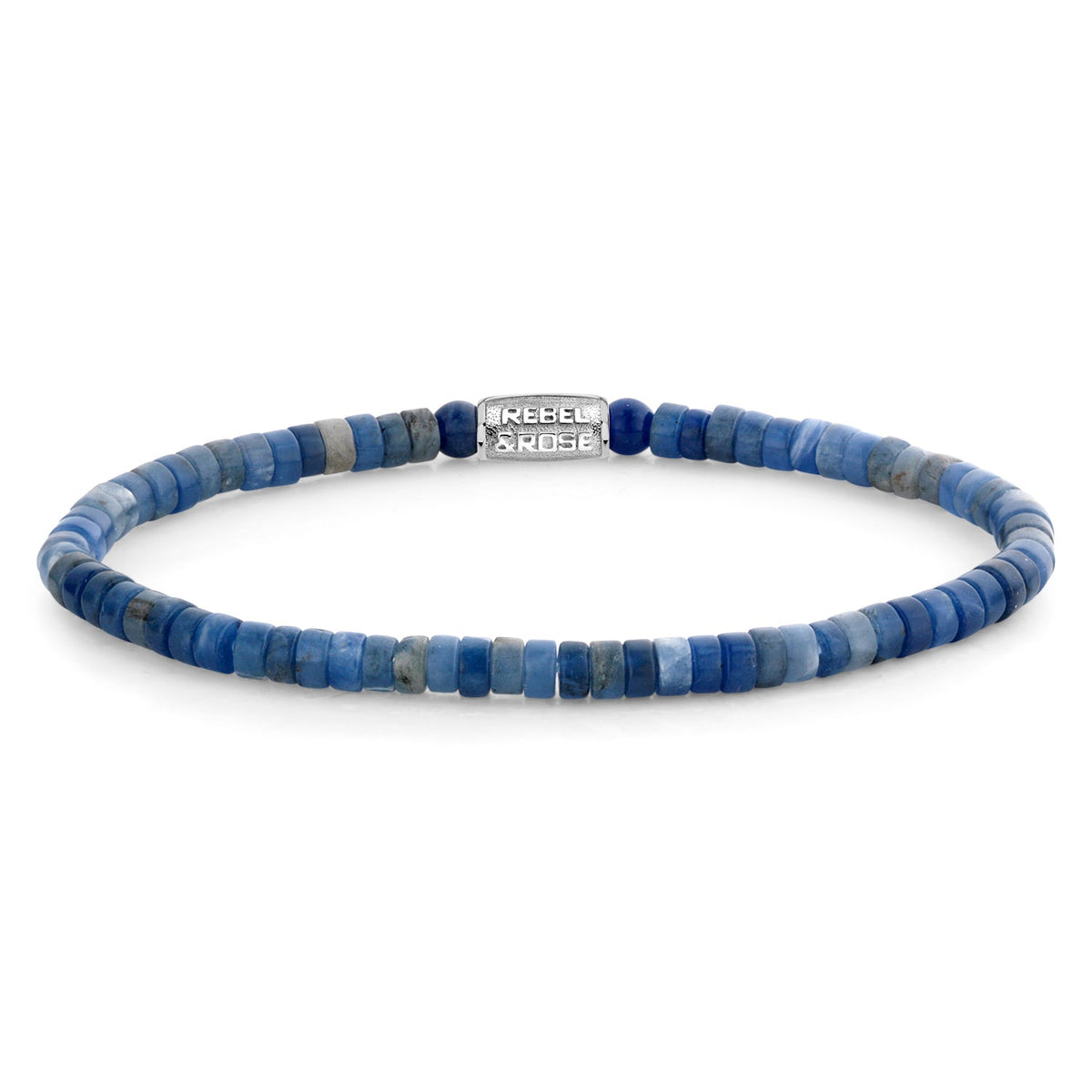 Rebel & Rose Slices - Midnight Blue armband 4 mm - blauw