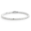 Rebel & Rose Slices - Virgin White armband 4 mm - wit