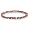 Rebel & Rose Rose Garden gold-coloured armband 4 mm - roze en paars