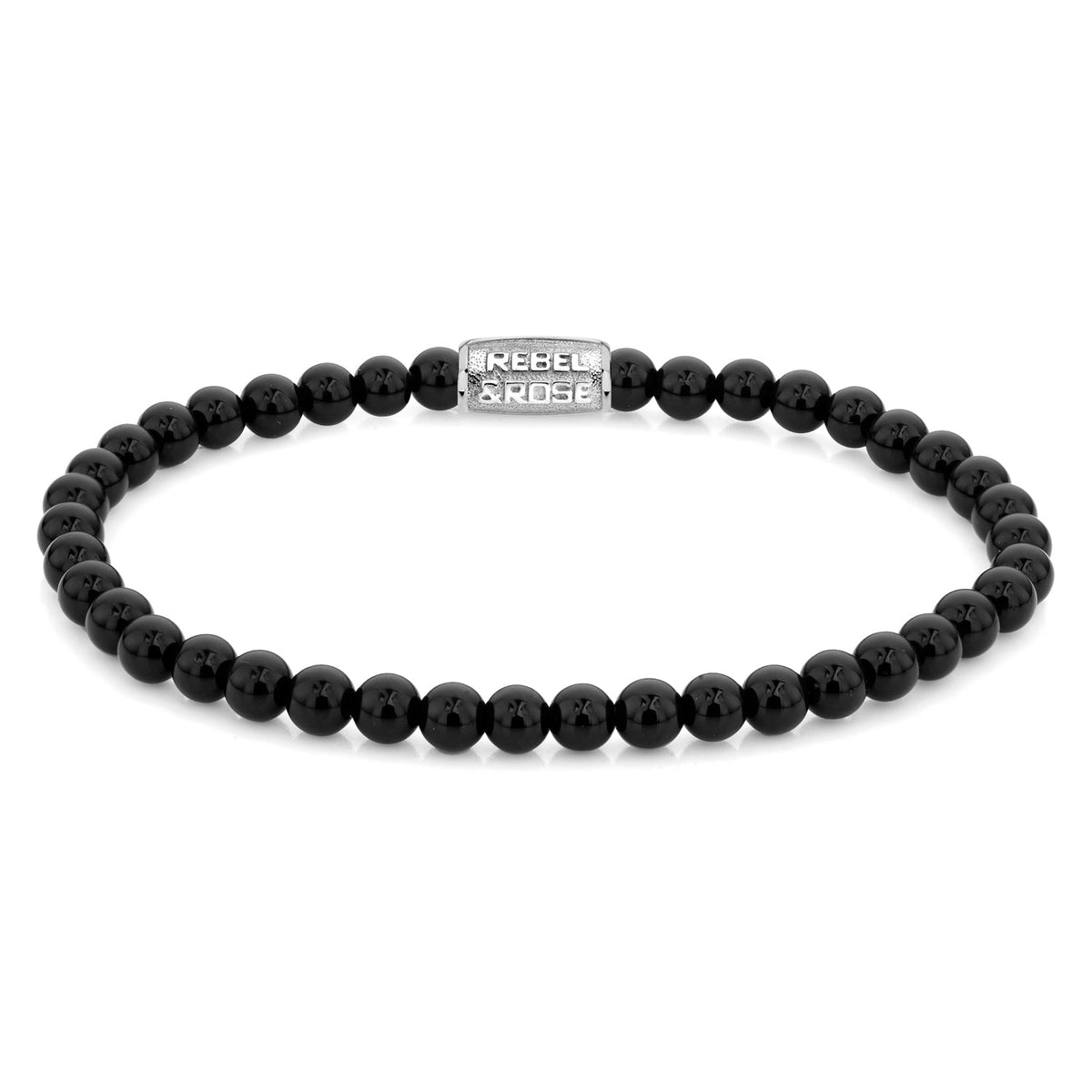 Rebel & Rose Black Velvet armband 4 mm - zwart
