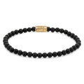 Rebel & Rose Black Velvet gold-coloured armband 4 mm - zwart