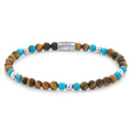 Rebel & Rose Mix Tiger Turquoise armband 4 mm - multicolor