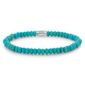Rebel & Rose Turquoise Round Slices kralenarmband