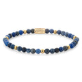 Rebel & Rose Midnight Blue gold-coloured armband 4 mm - blauw