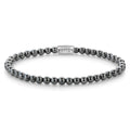 Rebel & Rose Grey Silver Shine armband 4 mm - grijs