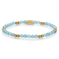 Rebel & Rose Blue Sky armband 4 mm - blauw en goudkleurig