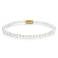 Rebel & Rose Pearl Gem Gold armband 4 mm - wit
