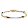 Rebel & Rose Touch of Green Glam Rocks armband 4 mm - groen en goudkleurig