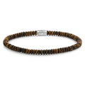 Rebel & Rose Tiger Lily Round Slices armband 4 mm - bruin