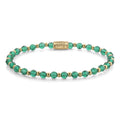 Rebel & Rose Mix Green Morning Glam Rocks armband 4 mm - goudkleurig en groen