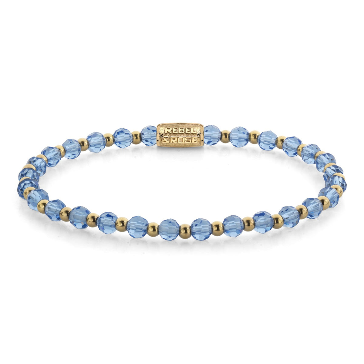 Rebel & Rose Mix Winter Blues Glam Rocks armband 4 mm - multicolor