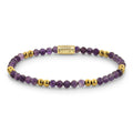 Rebel & Rose Purple & gold-coloured Glam Rocks armband 4 mm - goudkleurig en paars